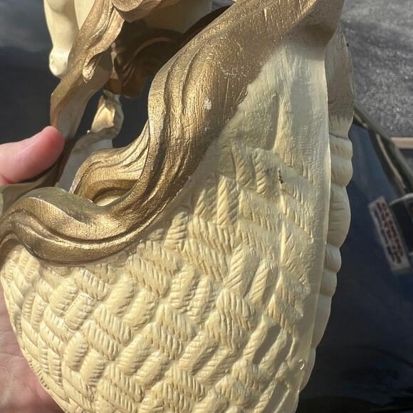 1987 Burwood Unicorn Wall Pocket Pair 2819-1 & 2819-2 Ivory Gold USA Regency - Picture 8 of 16